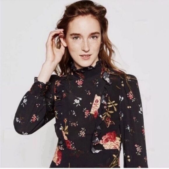 NWT ZARA Dress Blogger Favorite Floral Blogger Lace - Picture 5 of 12